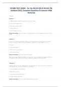 NCSBN TEST-BANK - for the NCLEX-RN & NCLEX-PN&comma; Updated 2023&comma; Complete Questions & Answers With Rationale Pretest