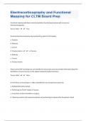 Electrocorticography and Functional Mapping for CLTM Board Prep 104 Questions with 100&percnt; Correct Answers &vert; Verified
