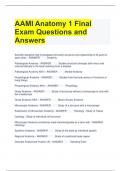 AAMI Anatomy 1 Final Exam Questions and Answers