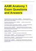 AAMI Anatomy 1 Exam Questions and Answers
