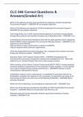 CLC 046 Correct Questions & Answers&lpar;Graded A&plus;&rpar;