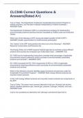 CLC046 Correct Questions & Answers&lpar;Rated A&plus;&rpar;