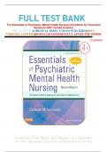       FULL TEST BANK  For Essentials of Psychiatric Mental Health Nursing (2rd Edition by Varcarolis) Questions With Verified Answers  