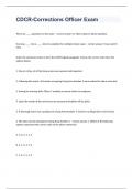 CDCR-Corrections Officer Exam questions with 100% correct answers 