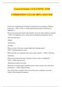 General Orals&colon; CLEANING AND CORROSION EXAM 100&percnt; SOLVED