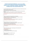 SCRUM PSM EXAM VERSION 2 2023&sol;2024 REAL EXAM LATEST VERSION CORRECT ANSWERS WELL FORMATTED FOR GUARANTEED PASS