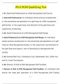 PGA PGM Qualifying Test Questions and Verified Answers. Latest Update Solved By Expert 2024
