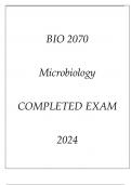 BIO 2070 MICROBIOLOGY COMPLETED EXAM 2024BIO 2070 MICROBIOLOGY COMPLETED EXAM 2024