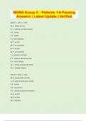 NIHSS Group C - Patients 1-6 Passing  Answers &vert; Latest Update &vert; Verified