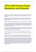 CPCU 530 Practice Exam Questions and Answers