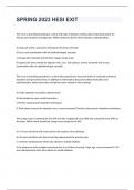 SPRING 2023 HESI EXIT exam with 100&percnt; correct answers