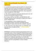 Unit I Mental Health Test Bank &lpar;All Answers&rpar;