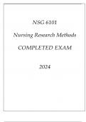 NSG 6101 NURSING RESEARCH METHODS COMPLETED EXAM 2024