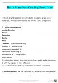 Health & Wellness Coaching Board Exam 2024 Updated Questions and Answers &lpar;Verified Answers&rpar;