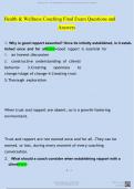 Health & Wellness Coaching Final Exam 2024 Updated Questions and Answers &lpar;Verified Answers&rpar;