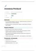Resumen Anestesia epidural 