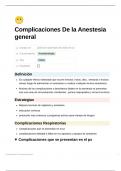Complicaciones en anestesia General