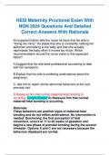 HESI Maternity Proctored Exam With NGN 2024 Questions And Detailed Correct Answers With Rationale