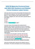 HESI PN Maternity Proctored Exam with NGN 2024 Questions and Detailed Correct Answers| Latest Version