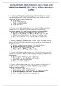 ATI NUTRITION PROCTORED 70 QUESTIONS AND VERIFIED ANSWERS &lpar;2023&sol;2024&rpar; ACTUAL EXAM&sol;A&plus; GRADE