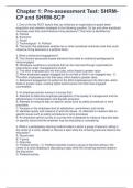 Chapter 1&colon; Pre-assessment Test&colon; SHRMCP and SHRM-SCP