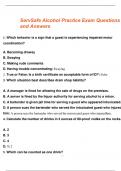ServSafe Alcohol Practice Exam Questions And Answers