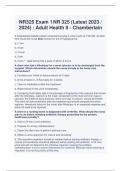 NR325 Exam 1 NR 325 (Latest 2023  2024) Adult Health II - Chamberlain
