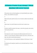 AD Banker Practice Exam Attempt 1 Missed Questions with correct Answers