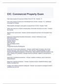 CIC Commercial Property Exam Questions and Answers (Graded A) 