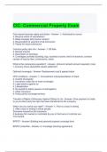 CIC- Commercial Property Exam Questions and Answers 