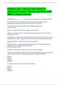 Primary care&colon; The Art and Science of Advanced Practice Nursing Questions with 100&percnt; Correct Answers 