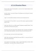 ACAAI Reaction Phases Questions and verified answers 2023&sol;2024