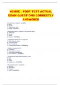 NCHSE _ POST TEST ACTUAL  EXAM QUESTIONS CORRECTLY  ANSWERED