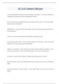ACAAI Animal Allergen Questions and answers 2023&sol;2024