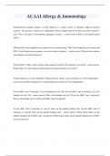ACAAI Allergy & Immunology Questions and correct choices 2023&sol;2024