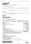AQA GCSE GEOGRAPHY 8035/3 Paper 3  QP AND MS 2023