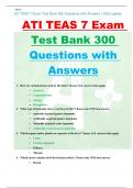 ATI TEAS 7 Exam Test Bank 300