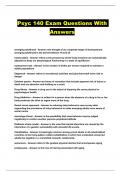 PSYC 140 BUNDLED EXAMS WITH COMPLETE SOLUTIONS