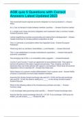 AGB quiz 5 Questions with Correct Answers Latest Updated 2023