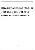 SERVSAFE ALCOHOL EXAM 90 + QUESTIONS AND CORRECT ANSWERS 2024 GRADED A+.