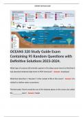 OCEANS 320 Study Guide Exam Containing 95 Random Questions with Definitive Solutions 2023-2024.  