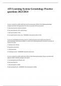 ATI Learning System Gerontology Practice  questions 2023&sol;2024