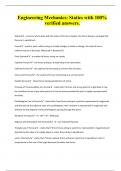 Engineering Mechanics&colon; Statics with 100&percnt;  verified answers&period;