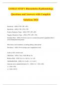 USMLE STEP 1 Biostatistics/Epidemiology Questions and Answers with Complete Solutions 2024