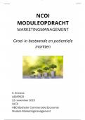 Geslaagde moduleopdracht NCOI Marketingmanagement 2023 - met feedback cijfer 8,5