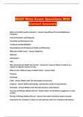 SOAP Note Exam Questions With Correct Answers