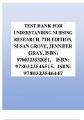 Test Bank - Understanding Nursing Research: Building an Evidence-Based Practice, 8th Edition (Grove, 2023), Chapter 1-14