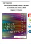 Clinical Nursing Skills and Techniques 11th Edition TEST BANK by Anne Griffin Perry, Patricia A. Potter, All Chapters 1 - 43, Complete Newest Version