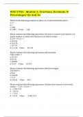WGU C955 - Module 2: Fractions, Decimals, & Percentages: Qs And As
