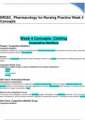 NR293_ Pharmacology for Nursing Practice Week 2,4&5 Concepts rated A 